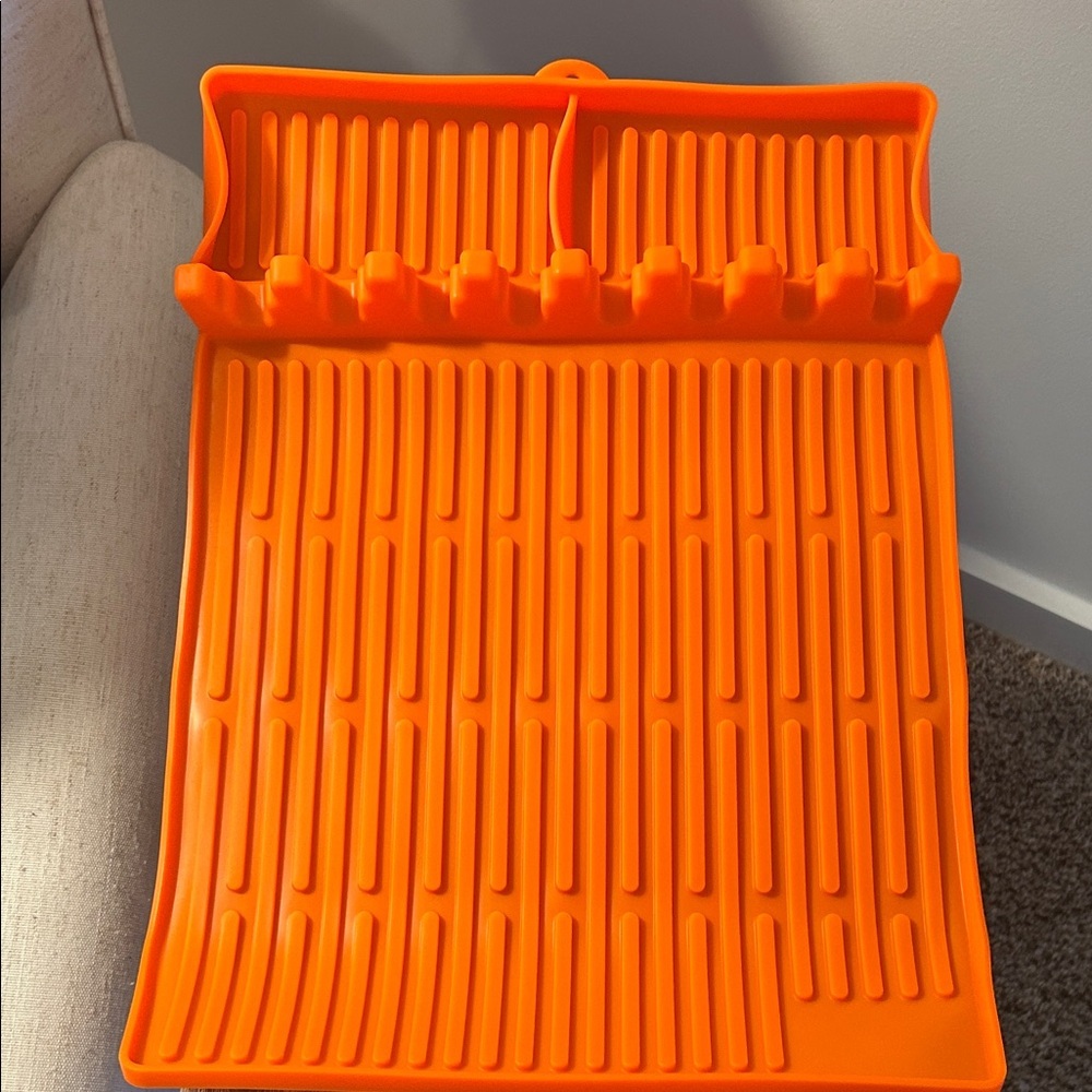 Orange Silicone BBQ Grill Mat